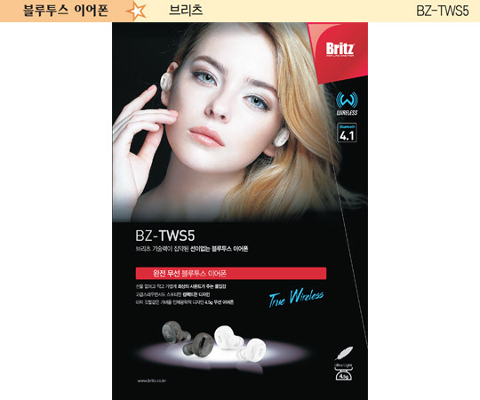 음향기기전문업체 브리츠 완전 블루투스 이어폰 'BZ-TWS5'.  브리츠 제공